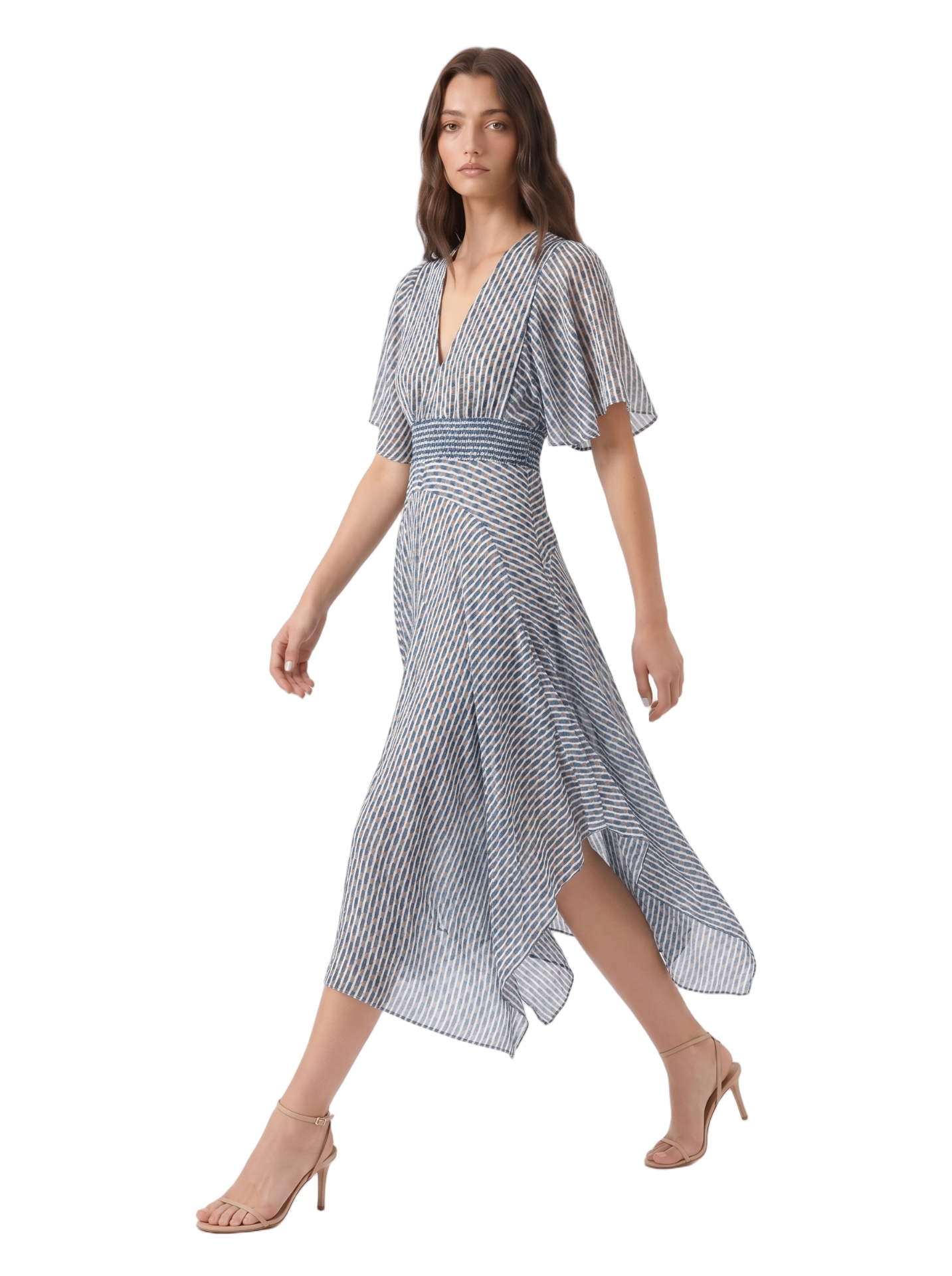 Maje Metallic Printed Midi Dress — thumbnail 2