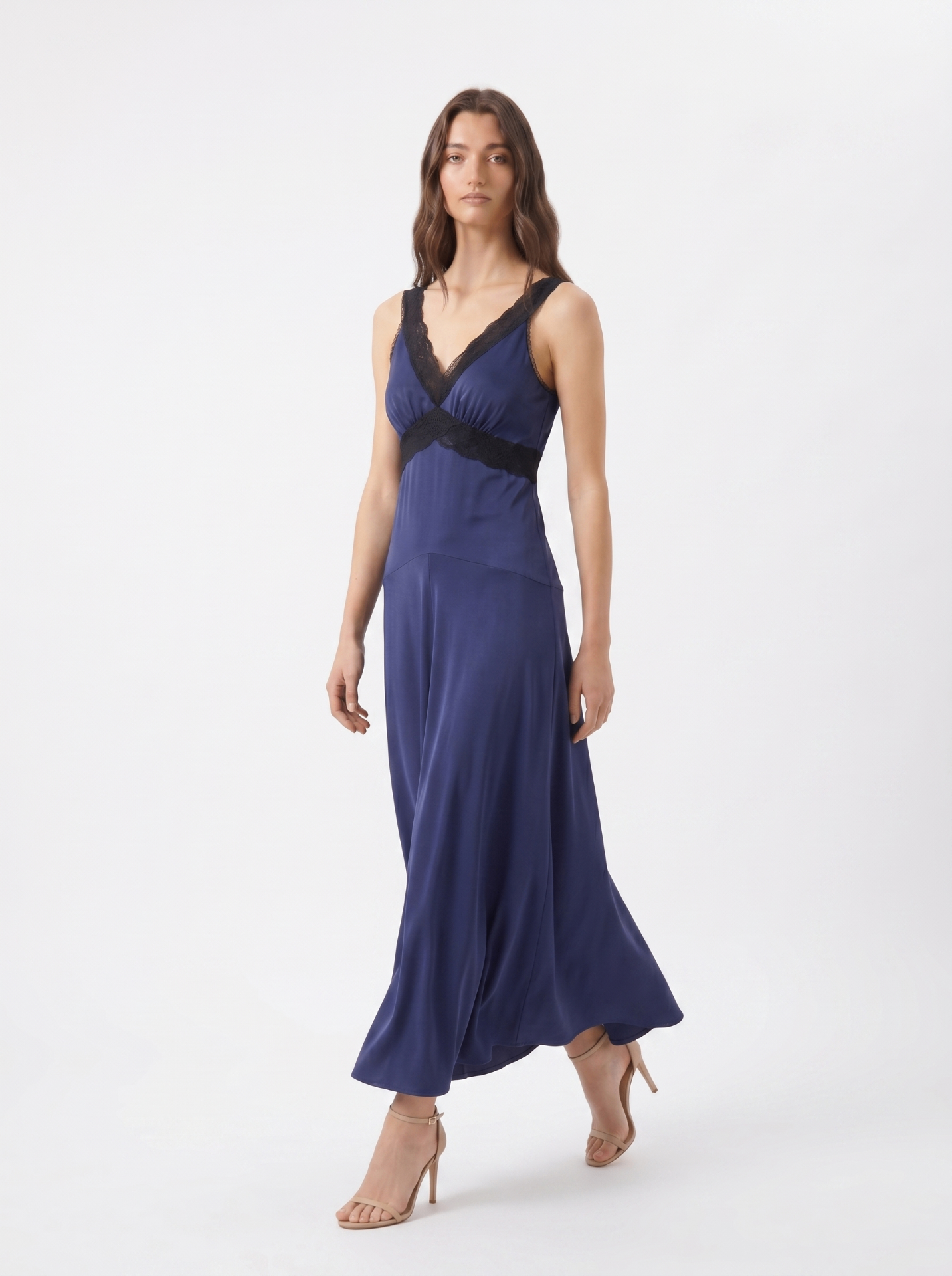 Meem Satin and Lace Full-Length Slip Dress — thumbnail 2
