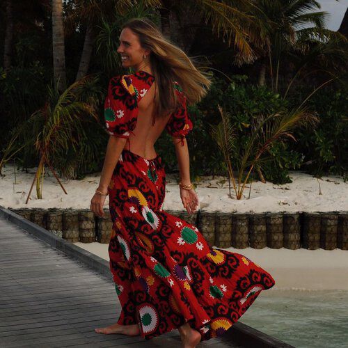 Philippa 1970 Mandalay Red Dress — thumbnail 5