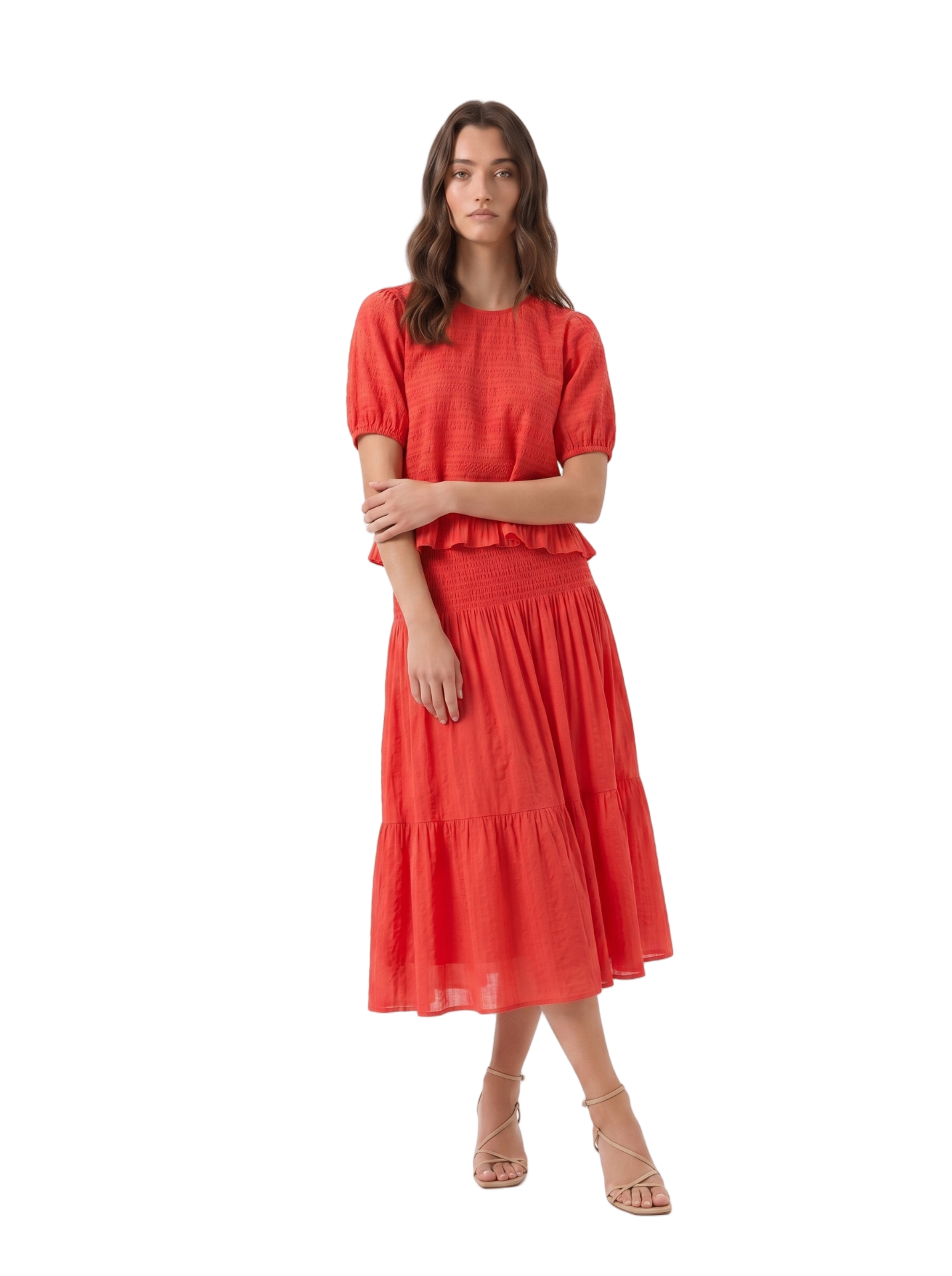 ba&sh Red Coral Two-Piece — Total Look