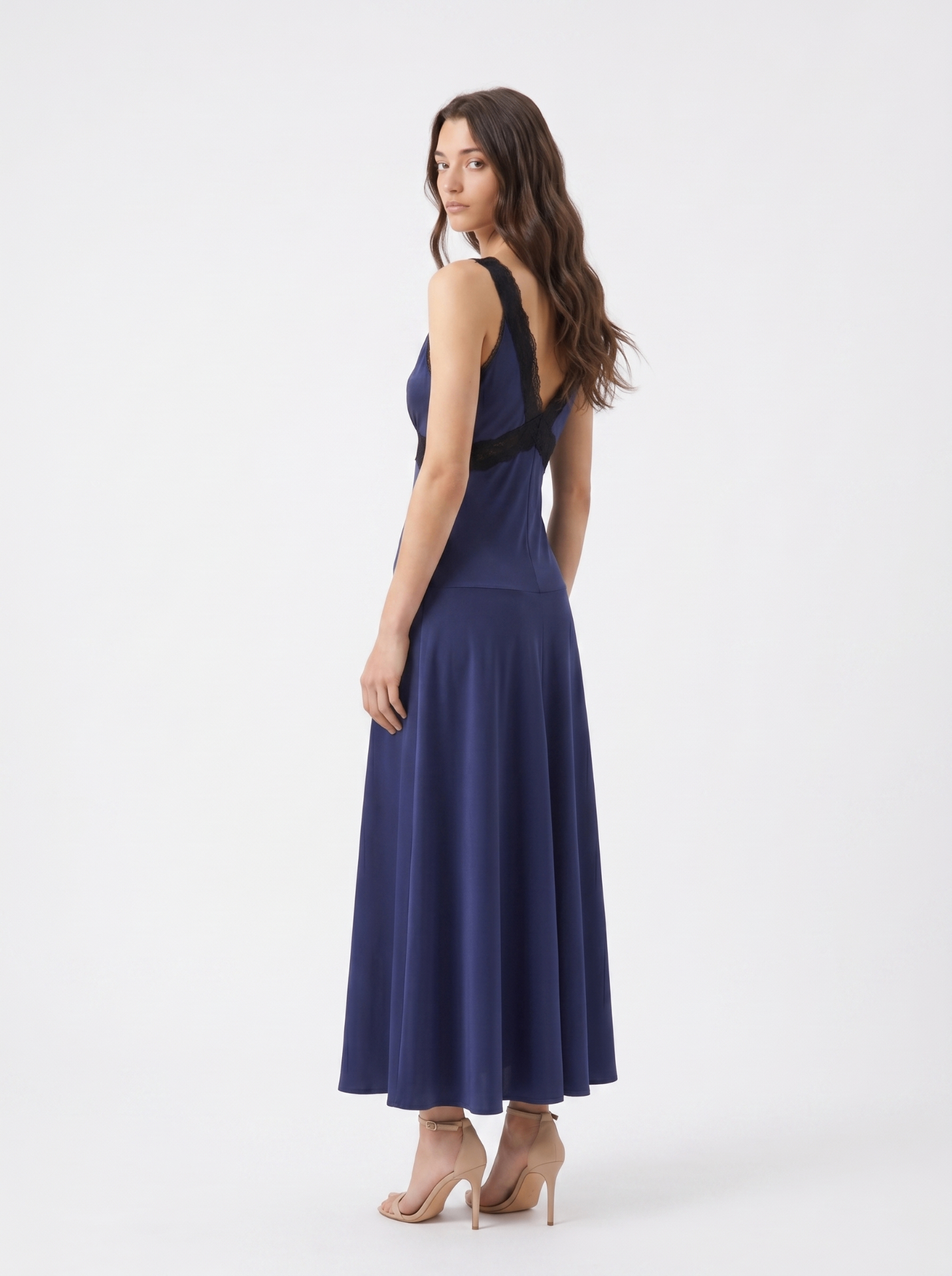 Meem Satin and Lace Full-Length Slip Dress — thumbnail 3